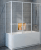 шторка для ванной 1800x1450 стеклянная