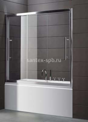 Стеклянная шторка для ванной Cezares TRIO-V-22 200х145