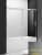 Шторка для ванны стеклянная CEZARES TANDEM-SOFT VF-2 170х145 реверсивная матовая