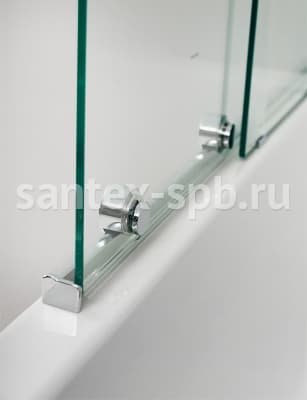 шторка для ванны стеклянная cezares stream vfs-11 100х150 сдвижная