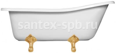 ванна из литьевого мрамора эстет царская 1700х730 отдельностоящая