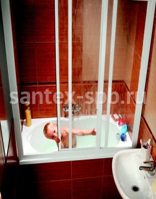 шторка для ванной ravak avdp3-160 стеклянная