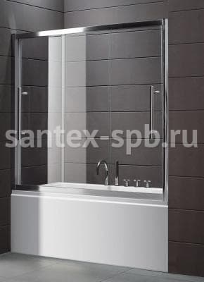Стеклянная шторка для ванной Cezares TRIO-V-22 200х145