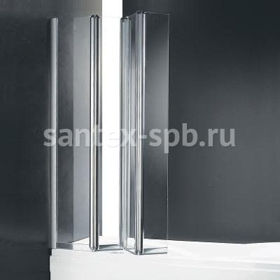 Стеклянная шторка для ванной Cezares TRIO-V-3-90/140-C-Cr