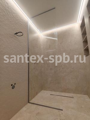 Деревня Верхние Осельки - Душевая перегородка в потолок 900x2542