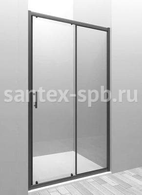 Душевая дверь в нишу GlassWare TYPE-21 Чёрная 150х190