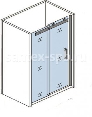 Душевая дверь на заказ GlassWare TYPE-24 с одной откатной дверью