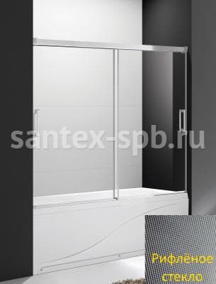 Шторка для ванны стеклянная CEZARES TANDEM-SOFT VF-2 180х145 реверсивная матовая