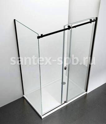 Душевое ограждение прямоугольное GlassWare TYPE-52 160x80 Чёрное