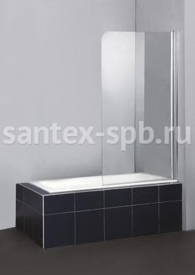 Шторка для ванны стеклянная BelBagno SELA V-1 80х140 распашная