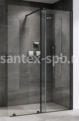 Душевая перегородка сдвижная Abber AG09120B 120x200 Чёрная