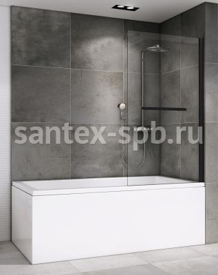 Перегородка на ванну стеклянная ABBER AG70080B 80x140