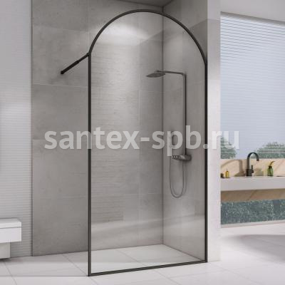 Душевая перегородка Abber AG64120BN 120x230 Чёрная