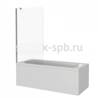 Шторка для ванной стеклянная Bas Screen SCREEN BS-90-C-CH 90х140