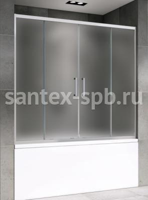 Шторка на ванну стеклянная ABBER AG57150M 150x140 Матовая