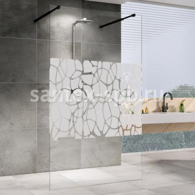 Душевая перегородка отдельностоящая Abber AG68100BF8 100x200