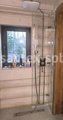 Душевая перегородка из стекла плавающая - Райкузи