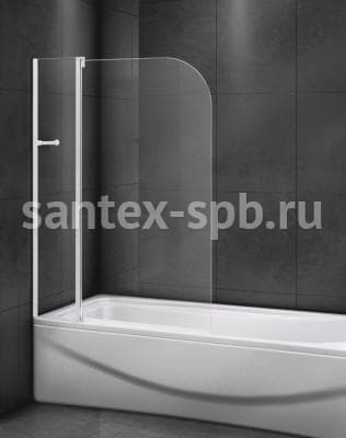 Шторка для ванны стеклянная Cezares RELAX 100х140 распашная прозрачная