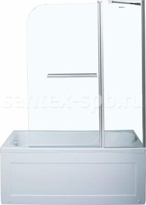 Шторка для ванны стеклянная Aquanet SG-1200