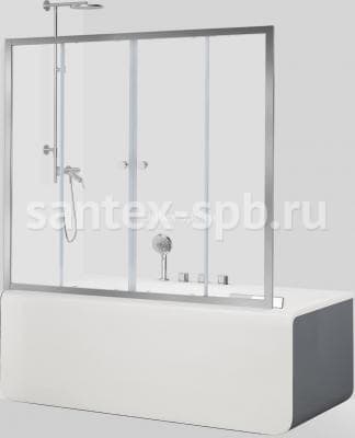 Шторка для ванны стеклянная Aquanet ALFA 5 NAA6142 150x140