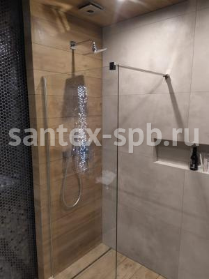Сосново - Душевая перегородка из прозрачного закалённого стекла 8 мм 700x2000