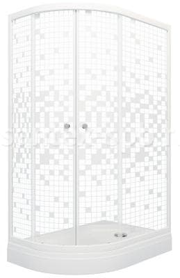 Душевой уголок асимметричный Тритон КОРАЛЛ А 120x80 Мозайка