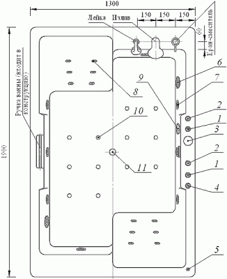 акриловая ванна акватек дорадо 190x130
