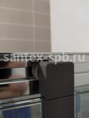 шторка для ванной стеклянная трёхстворчатая bas screen wtw 150х140