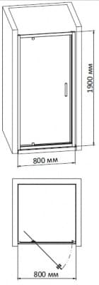 душевая дверь bandhours frenk 80d 80х190