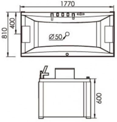 акриловая ванна с гидромассажем gemy g9076 k 175х80