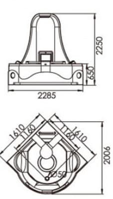 акриловая ванна с гидромассажем gemy g9070 o 170х170