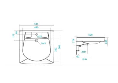 раковина santek пилот 50