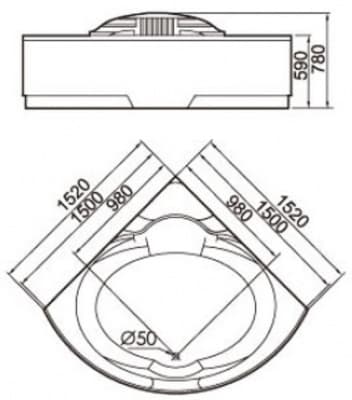 акриловая ванна с гидромассажем gemy g9082 k 152х152