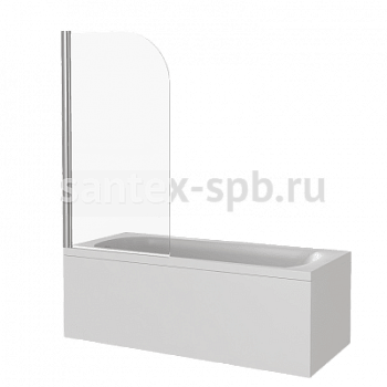 Шторка для ванной стеклянная Bas Screen SCREEN H-80-C-CH 80х140