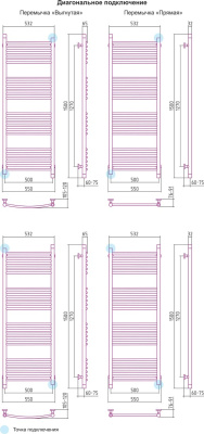полотенцесушитель водяной сунержа богема 1500х500