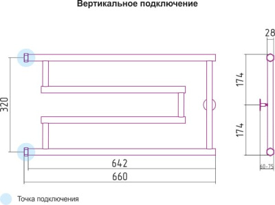 полотенцесушитель водяной сунержа high-tech g 320х650