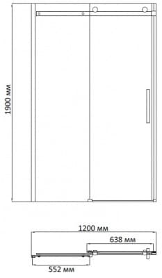 душевая дверь bandhours imperium 120 120х190
