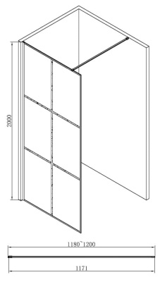 душевая перегородка abber immer offen ag62120b 120x200