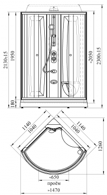 душевая кабина радомир паола - 3к