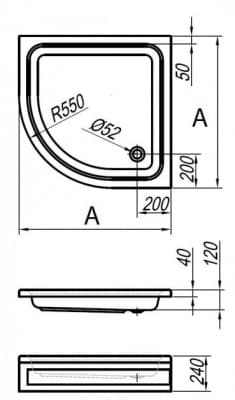поддон душевой kolpa san ocean 90х90