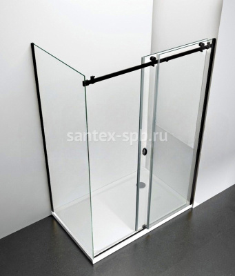 Душевое ограждение прямоугольное GlassWare TYPE-52 180x100 Чёрное
