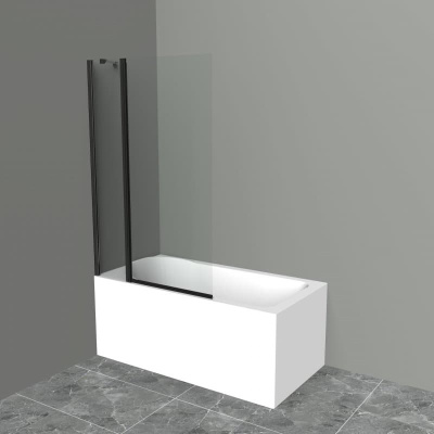 шторка для ванны стеклянная belbagno uno v-11 100х150 распашная