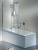 Шторка для ванной стеклянная на заказ GlassWare TYPE-4-2 распашная 90х140