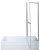 шторка для ванны стеклянная aquanet sg-1200