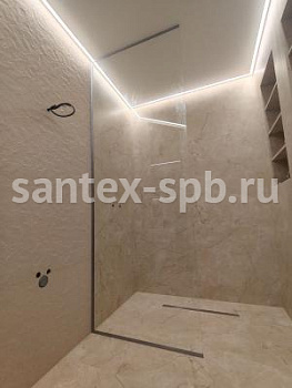 Деревня Верхние Осельки - Душевая перегородка в потолок 900x2542