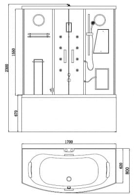 душевая кабина bandhours gamma