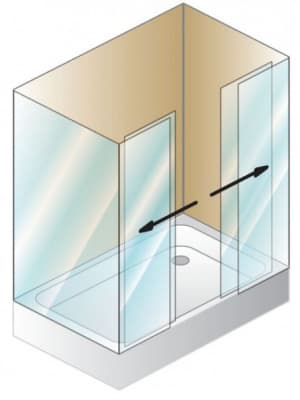 душевое ограждение kolpa san q line tv/4d+ts 170х70