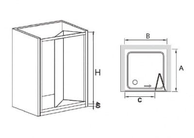 душевая дверь rgw cl-21 80x185 гармошка