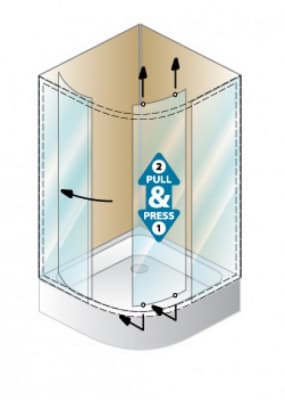 душевое ограждение(уголок) kolpa san q line tkp 100х100