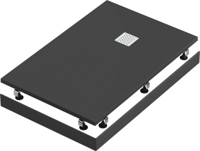 душевой поддон из искусственного камня essentia 1000х900 чёрный